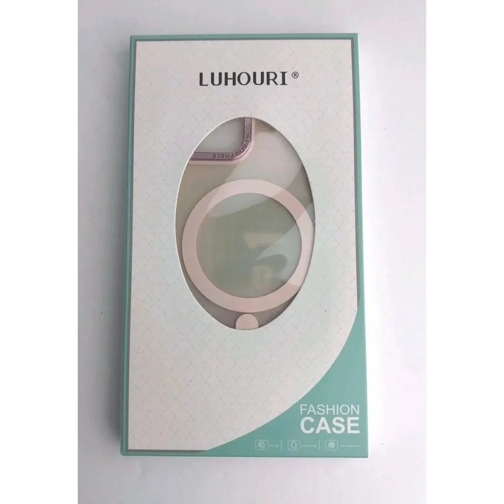 LUHOURI Enhanced Magnetic for iPhone 12 Case,iPhone 12 Pro Case Pink